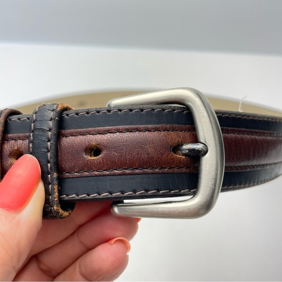 PIERRE Cardin Paris Men’s Size 38 Two Tone Belt - Picture 13 of 14